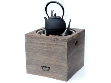 桐の箱火鉢