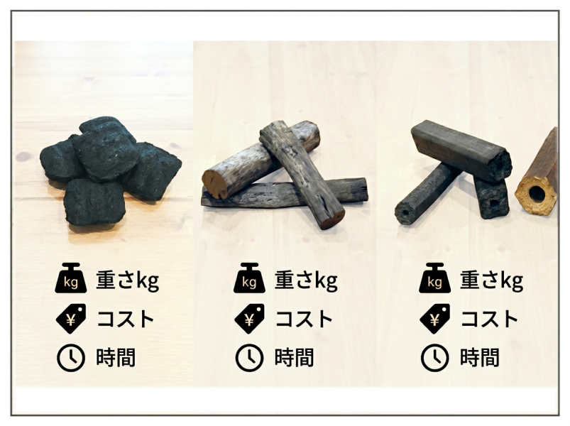 業務用炭のコスパ比較ガイド｜「キロ単価」に騙されない賢い選び方